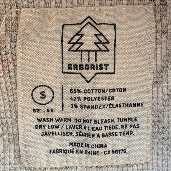 Arborist Thermal Onesie Pajamas Size Small Canadian Print Waffle - Picture 11 of 12